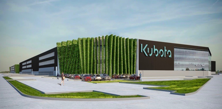 Kubota trasferisce a Weert il suo centro di distribuzione di macchine movimento terra
