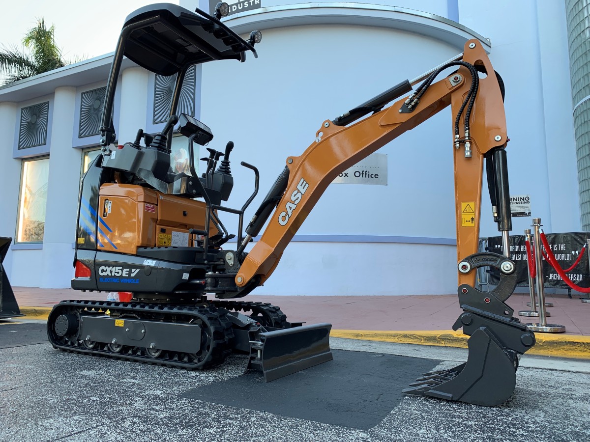 CASE Construction Equipment gives first look into expanded mini excavator lineup with battery electric CX15 EV