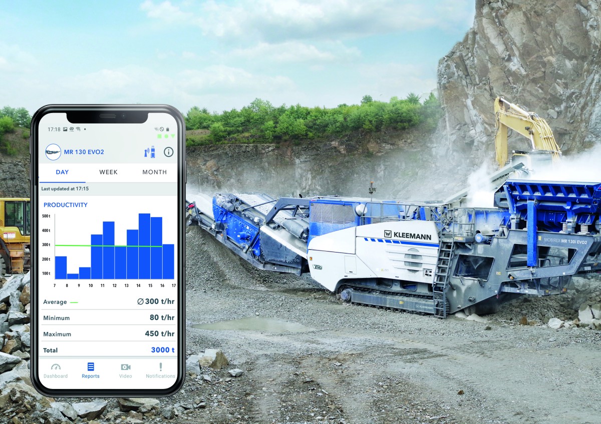 Kleeman: impact crusher Mobirex MR EVO2 now also with Spective Connect