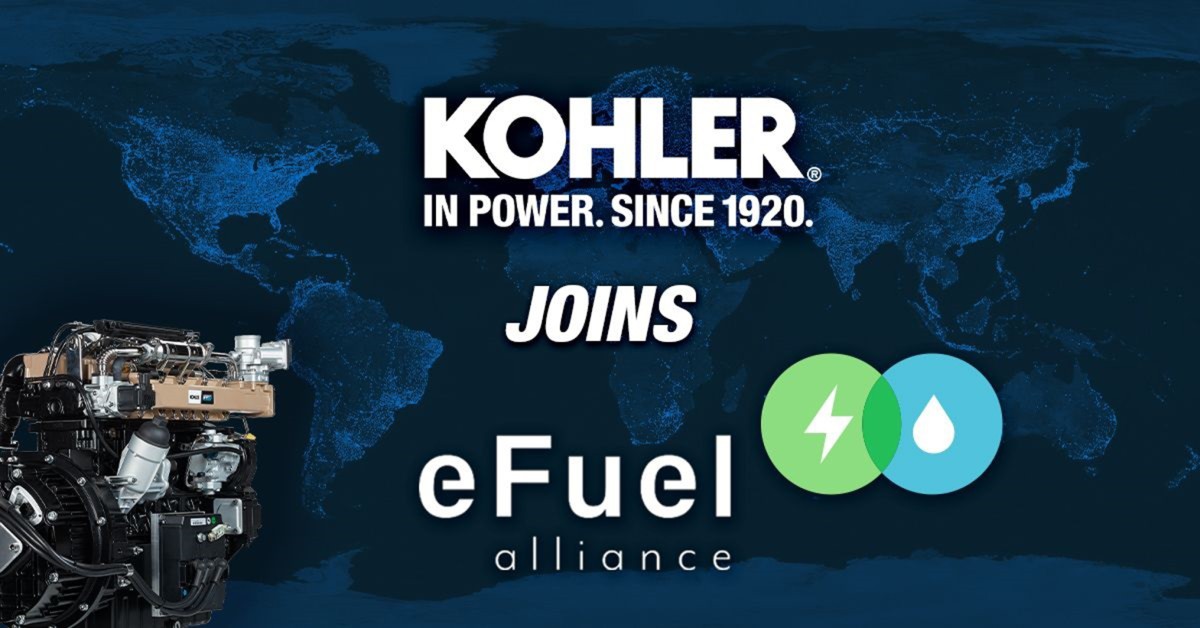 Kohler joins the eFuel Alliance for a zero-impact future