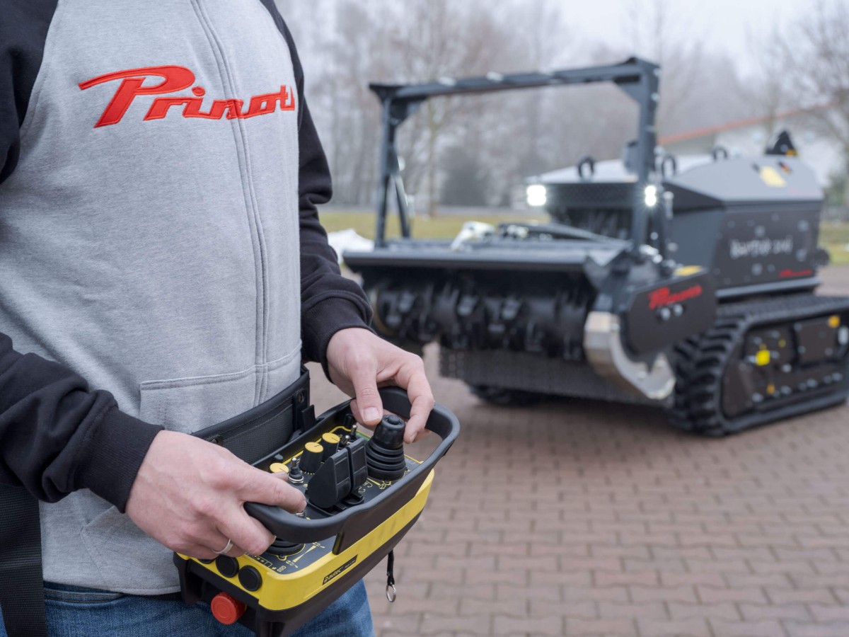 Prinoth's new Raptor 100 remote-controlled carrier vehicle