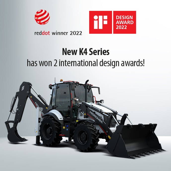 Hidromek’s new K4 Series won two Design Awards