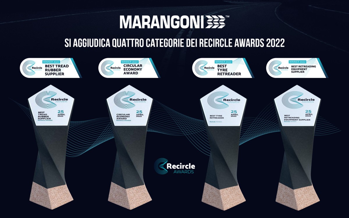 Grande vittoria per gli pneumatici Marangoni ai Recircle Awards 2022