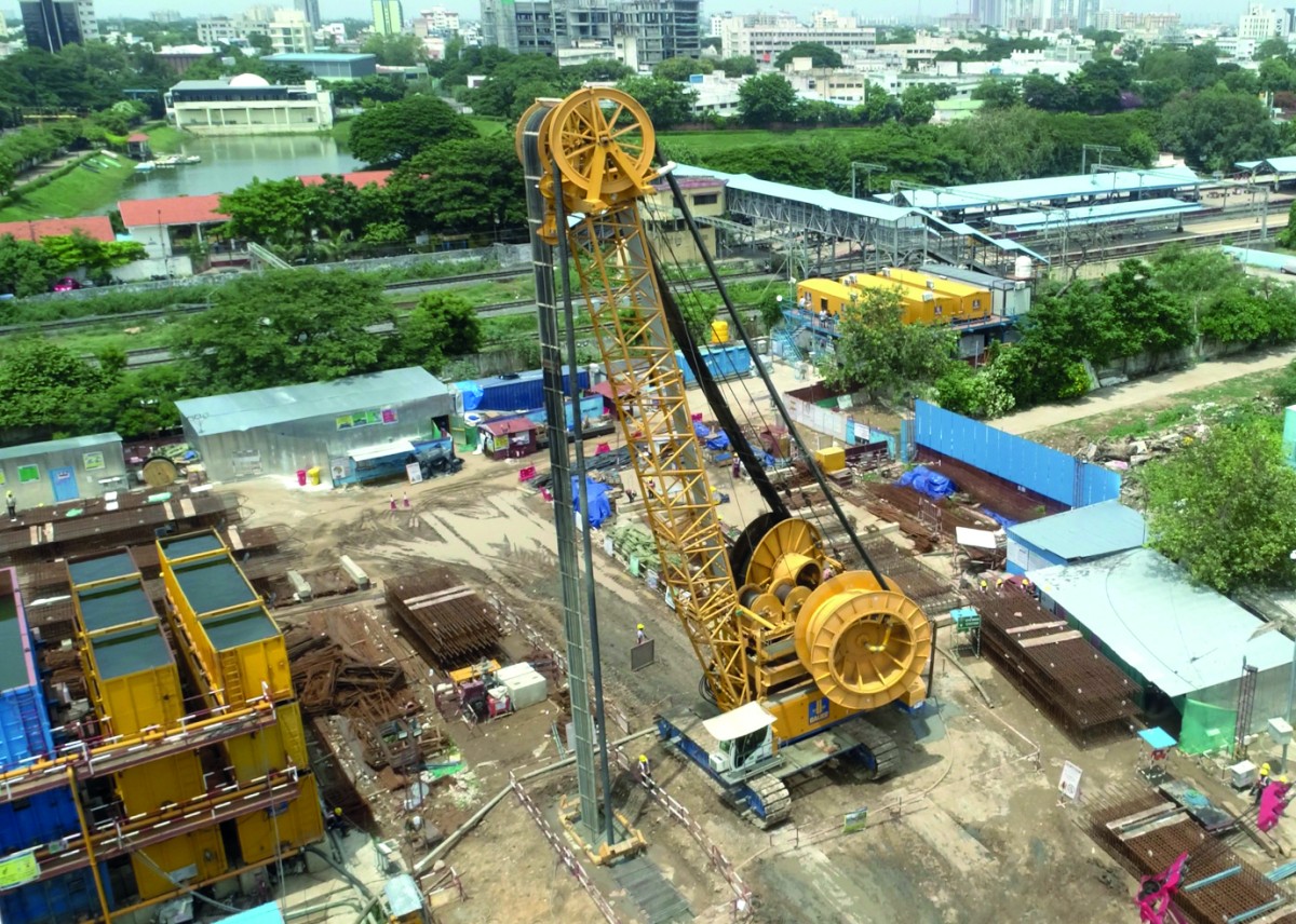 Diaphragm wall works for metro expansion in Indian metropolis