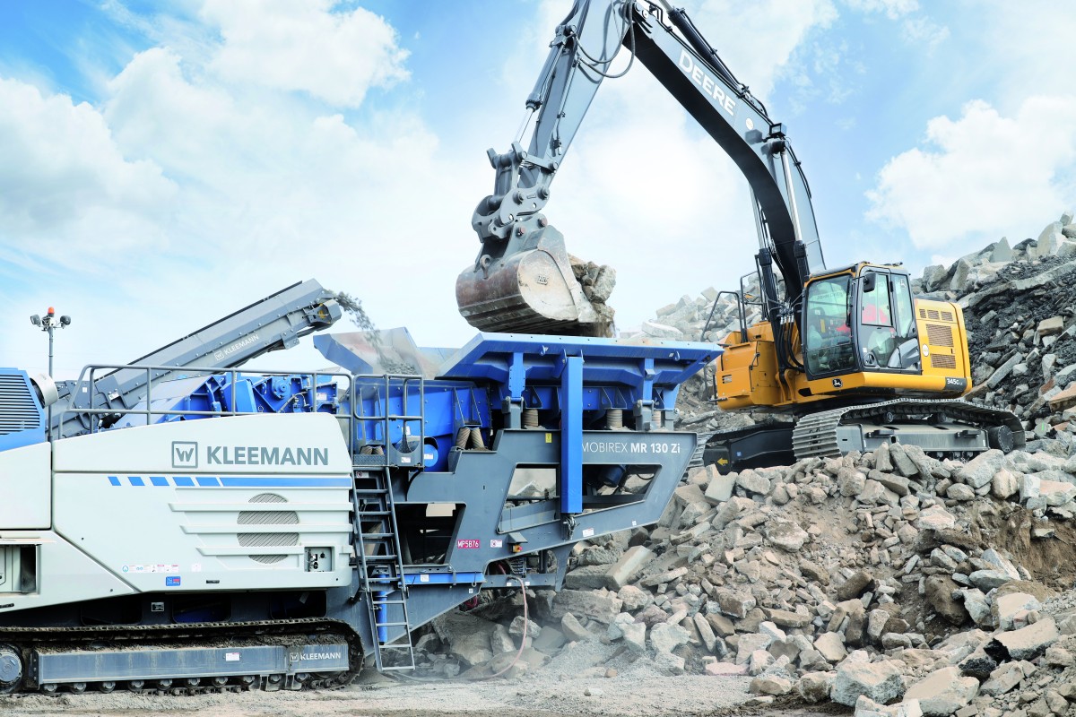 Concrete Recycling with Kleemann Impact Crusher Mobirex in California