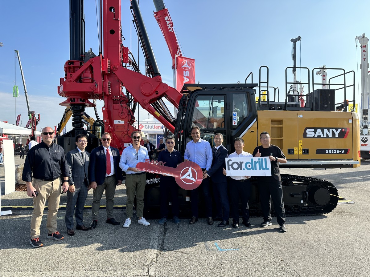 First Sany Rotary Drilling Rig Sold in European Market at Geofluid