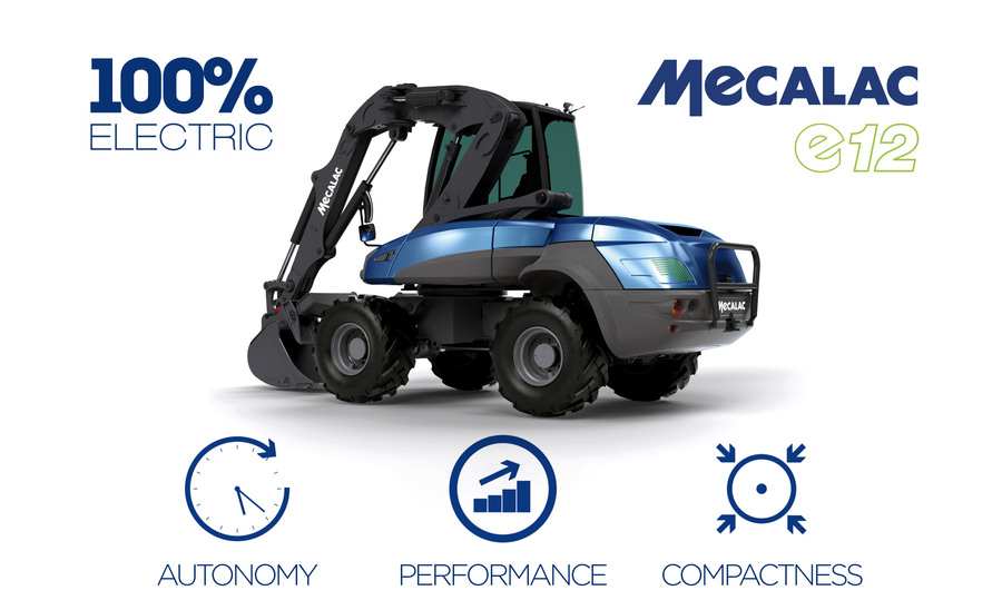 Mecalac e12: l&apos;escavatore elettrico per i cantieri urbani sarà presentato a Intermat 2018
