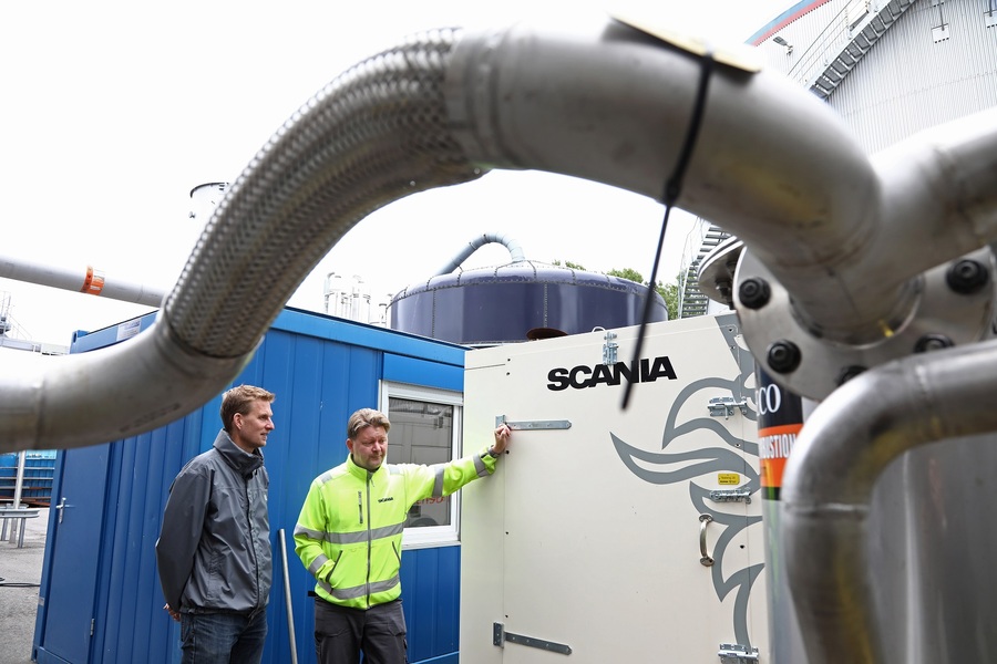 Scania testa il biogas non raffinato