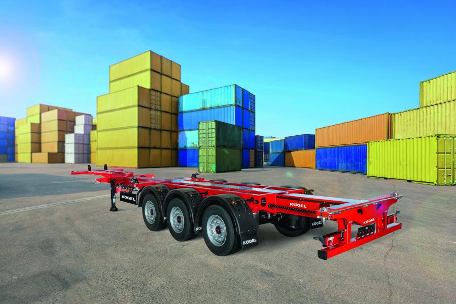 Kögel lancia Port 45 Triplex, telaio per container in struttura leggera