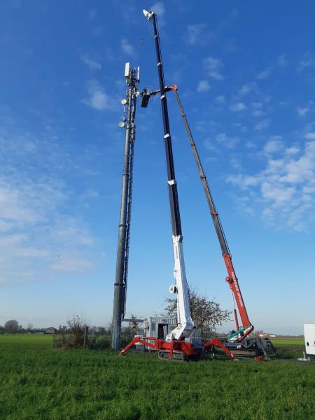 Piattaforme ragno Palazzani per l&rsquo;installazione e la manutenzione delle antenne 5G 