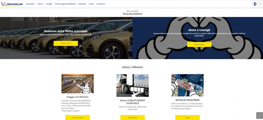 Online il nuovo portale Michelin dedicato al comparto B2B