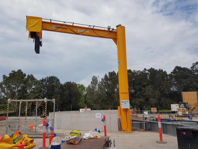 Ranger supplies jib cranes for emergency personnel lifts on tunnels project

