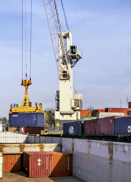 Konecranes Gottwald mobile harbor crane for Nigerian river port