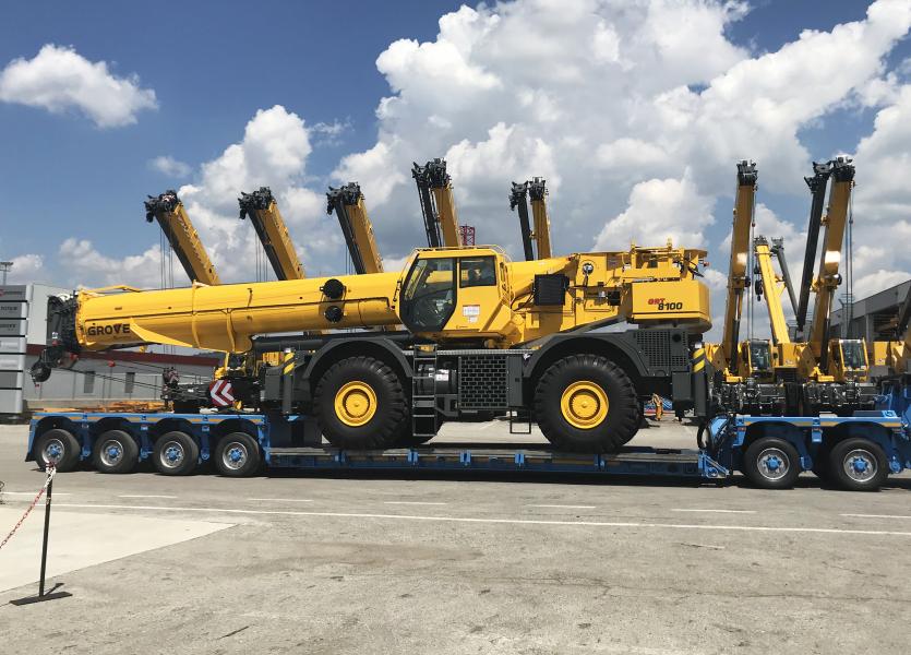Manitowoc successfully manufactures first Grove GRT8100 in Italy