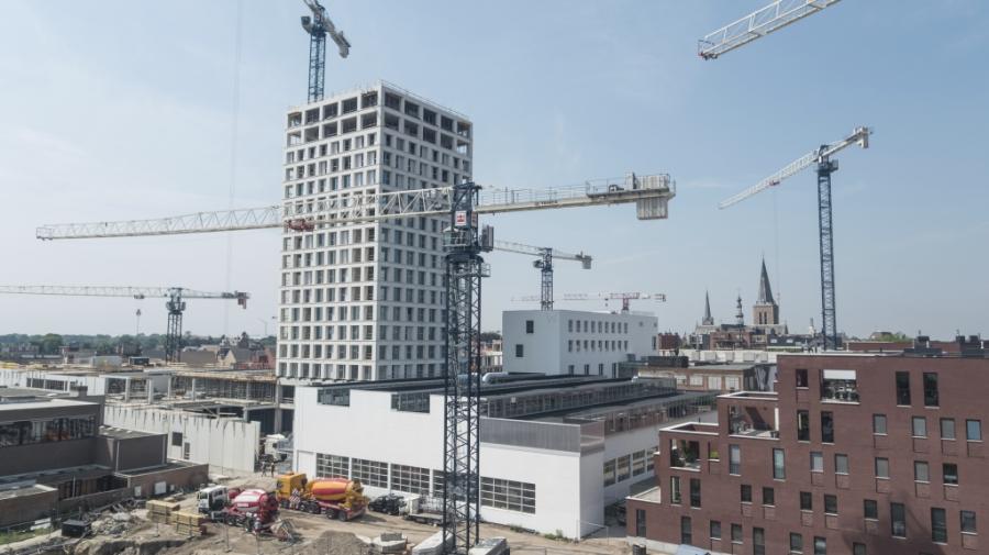 Six Terex tower cranes choreographed to perfection at Belgian work site
