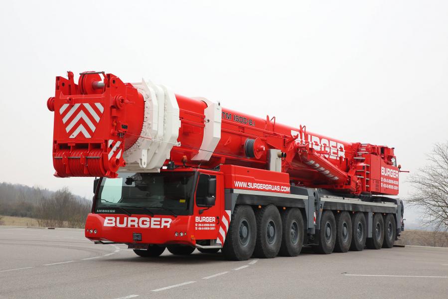 Two used Liebherr LTM 1500-8.1 mobile cranes and a new LR 1750/2 crawler crane for Burger