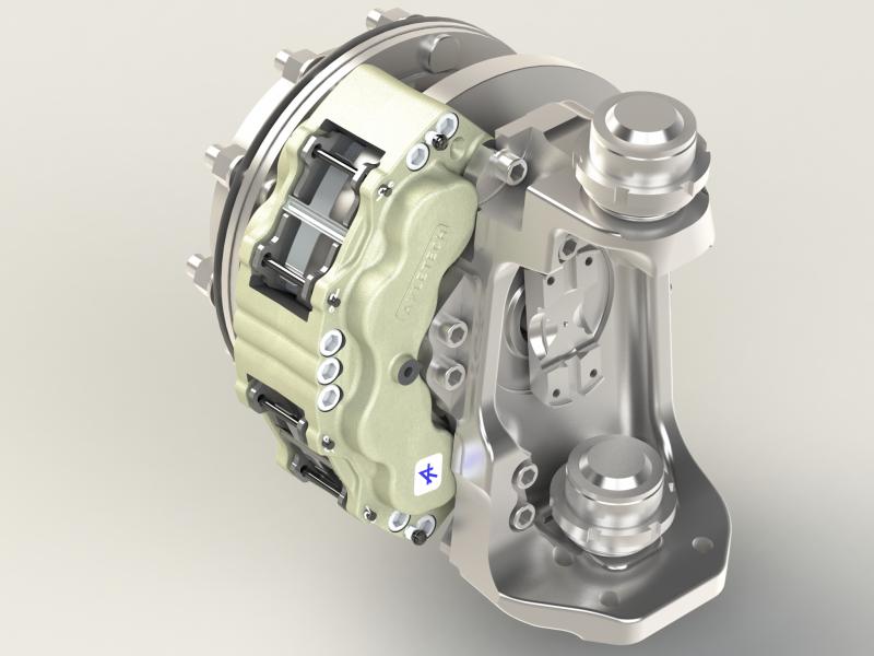 Alcon specialist calipers on display with AxleTech at Bauma 2019  