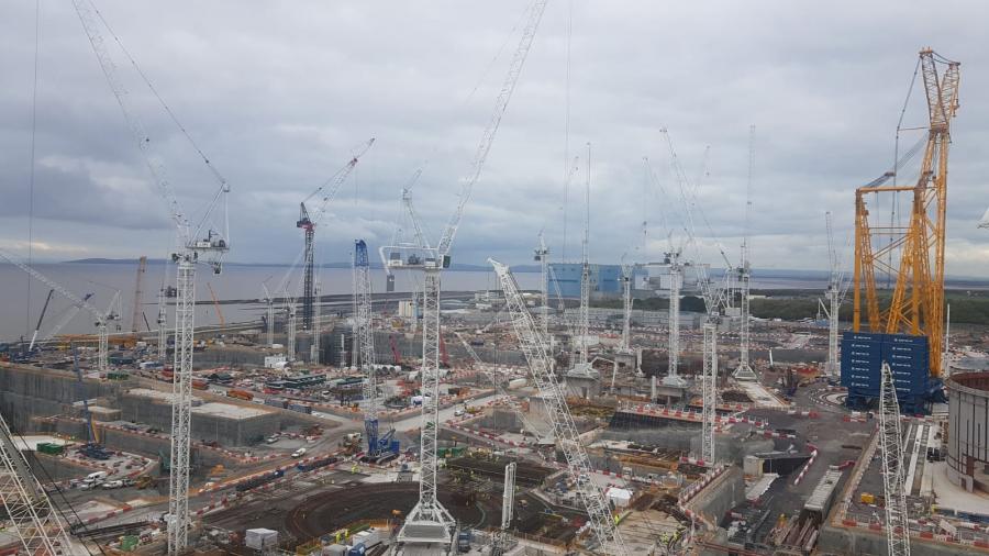 52 cranes at Hinkley Point C work in safety thanks to the expertise of AMCS technologies 